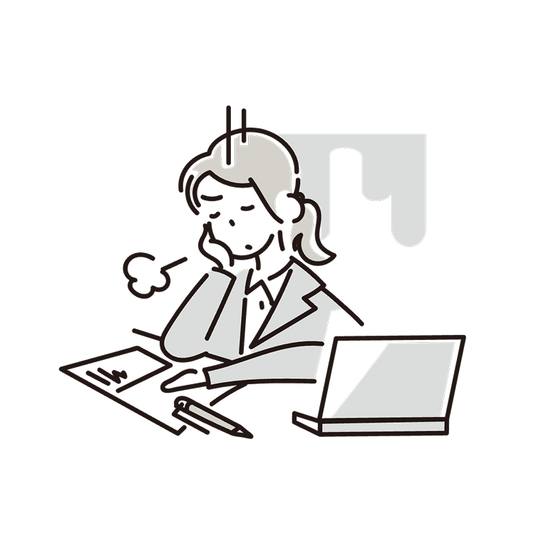 働き方への不安をイメージしたイラスト